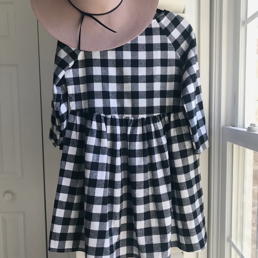 B&W Gingham Dress